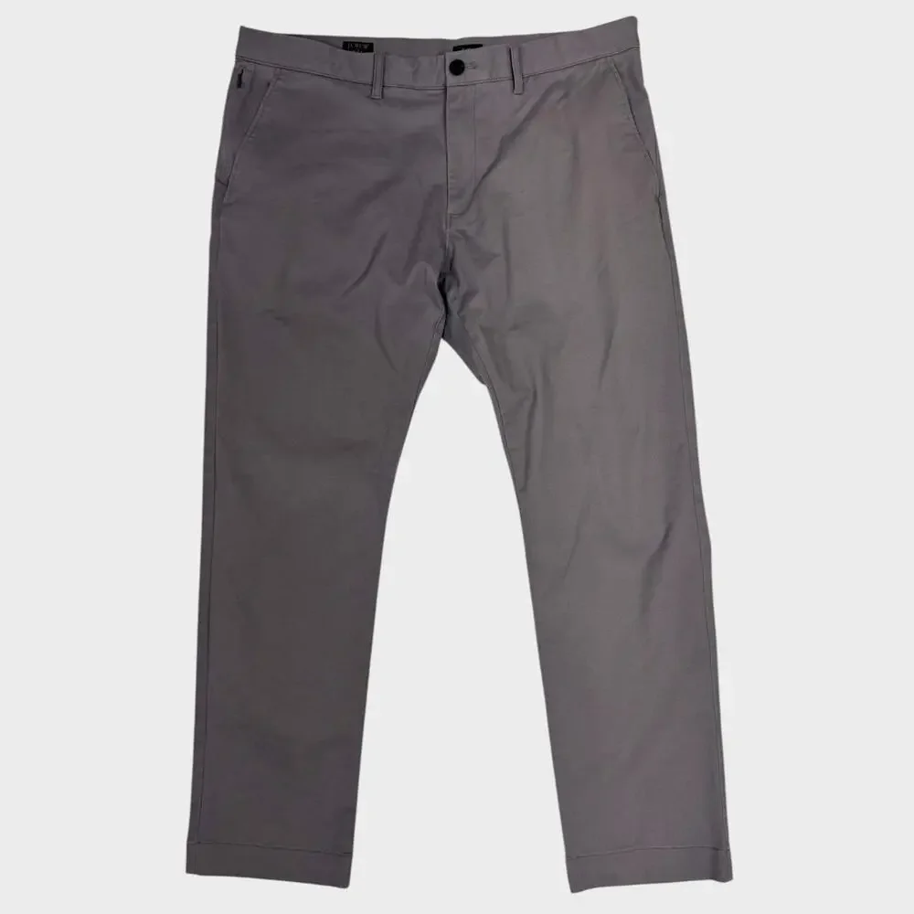 J. Crew Factory Flex Slim Mens 36 x 30 Gray Pants Cotton Polyester